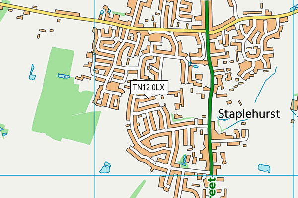 TN12 0LX map - OS VectorMap District (Ordnance Survey)