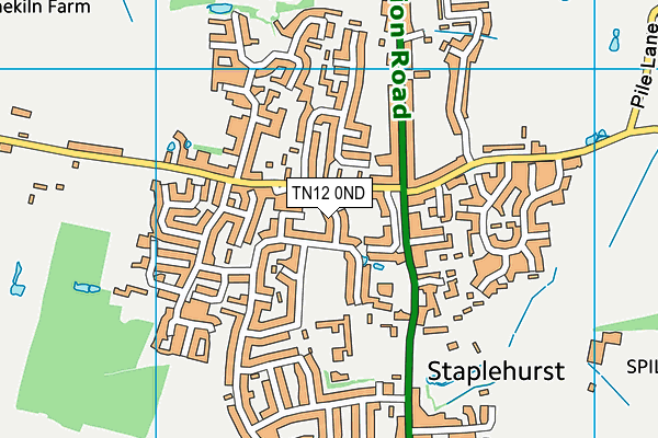 TN12 0ND map - OS VectorMap District (Ordnance Survey)