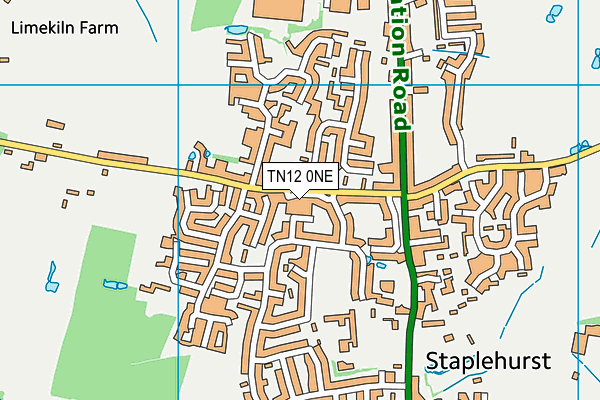 TN12 0NE map - OS VectorMap District (Ordnance Survey)