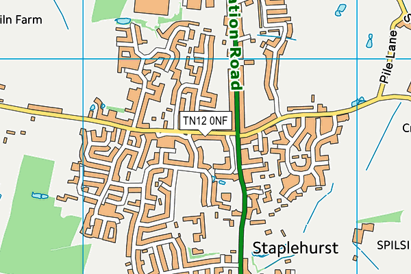 TN12 0NF map - OS VectorMap District (Ordnance Survey)