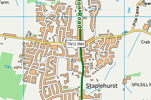 TN12 0NH map - OS VectorMap District (Ordnance Survey)