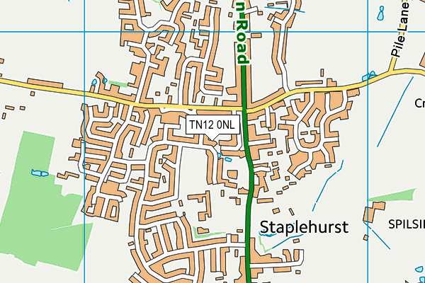 TN12 0NL map - OS VectorMap District (Ordnance Survey)