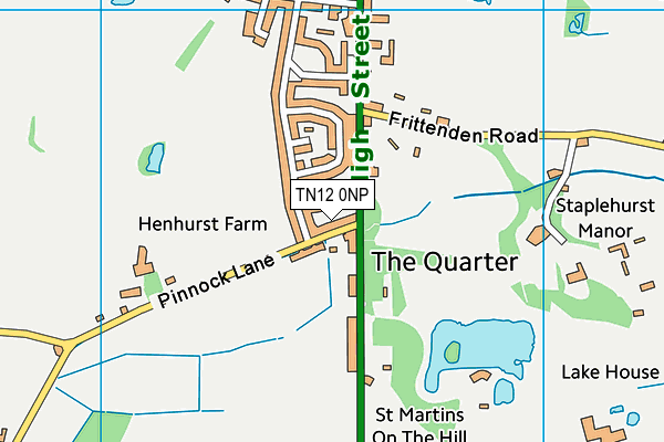 TN12 0NP map - OS VectorMap District (Ordnance Survey)