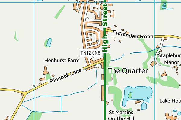 TN12 0NS map - OS VectorMap District (Ordnance Survey)