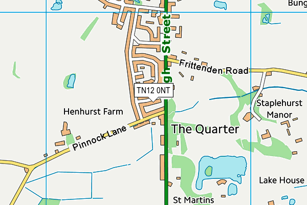 TN12 0NT map - OS VectorMap District (Ordnance Survey)