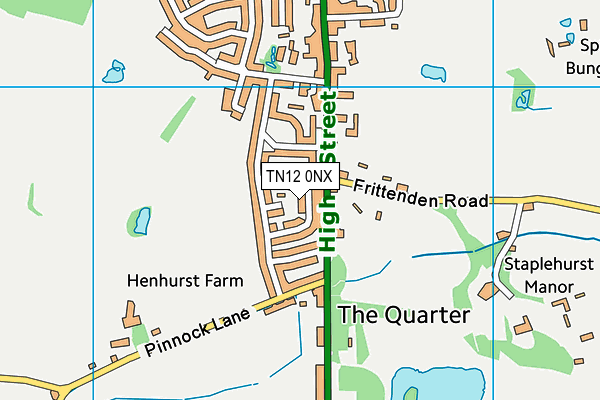TN12 0NX map - OS VectorMap District (Ordnance Survey)