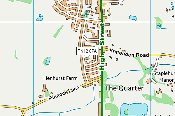 TN12 0PA map - OS VectorMap District (Ordnance Survey)