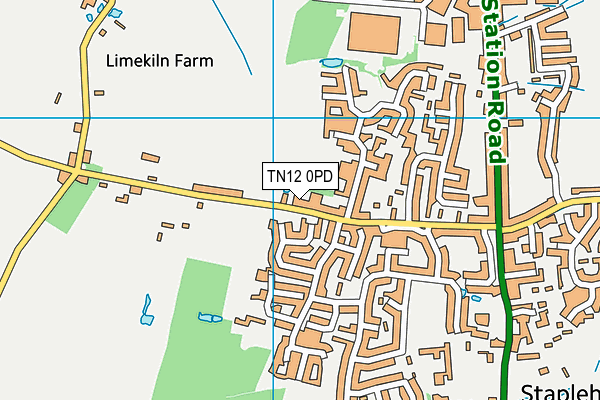 TN12 0PD map - OS VectorMap District (Ordnance Survey)