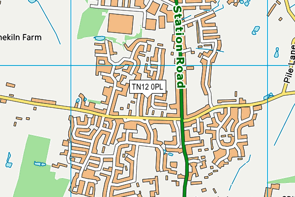 TN12 0PL map - OS VectorMap District (Ordnance Survey)
