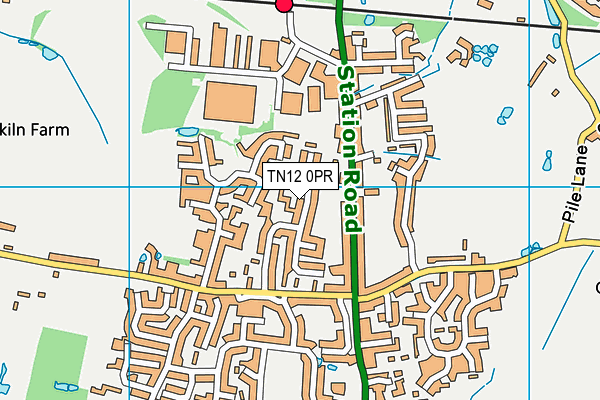 TN12 0PR map - OS VectorMap District (Ordnance Survey)