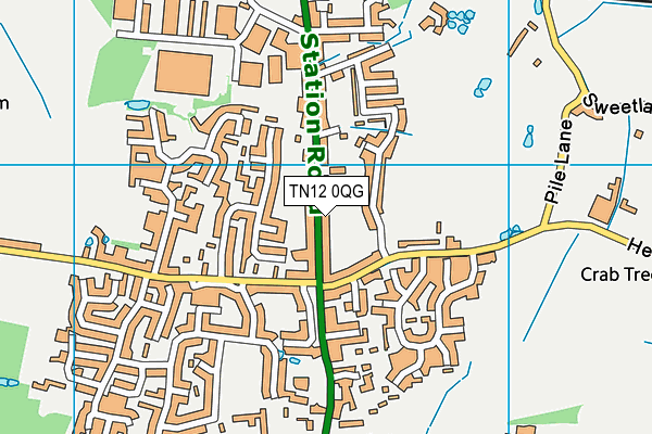 TN12 0QG map - OS VectorMap District (Ordnance Survey)