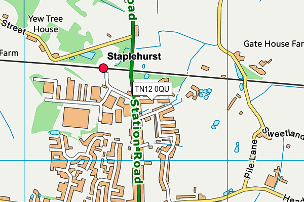 TN12 0QU map - OS VectorMap District (Ordnance Survey)