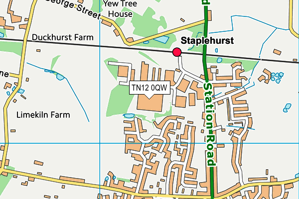 Map of STAPLEHURST MOT CENTRE LTD at district scale