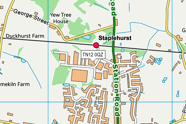 TN12 0QZ map - OS VectorMap District (Ordnance Survey)