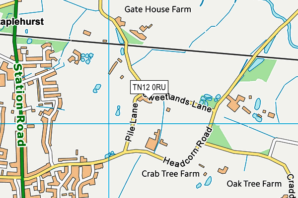 TN12 0RU map - OS VectorMap District (Ordnance Survey)