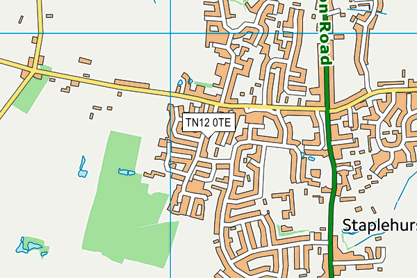 TN12 0TE map - OS VectorMap District (Ordnance Survey)
