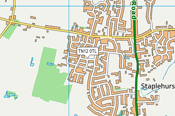 TN12 0TL map - OS VectorMap District (Ordnance Survey)