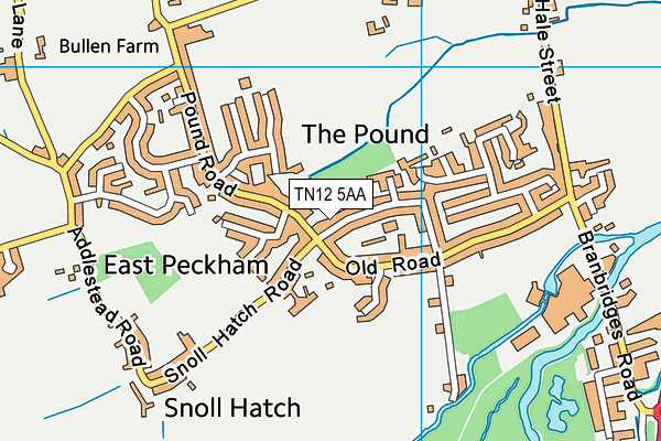 TN12 5AA map - OS VectorMap District (Ordnance Survey)