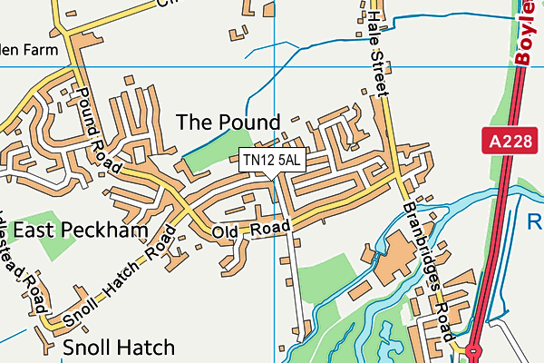 TN12 5AL map - OS VectorMap District (Ordnance Survey)