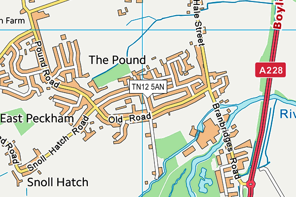 TN12 5AN map - OS VectorMap District (Ordnance Survey)