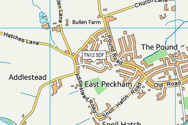 TN12 5DF map - OS VectorMap District (Ordnance Survey)