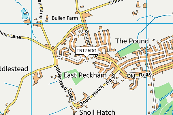 TN12 5DG map - OS VectorMap District (Ordnance Survey)