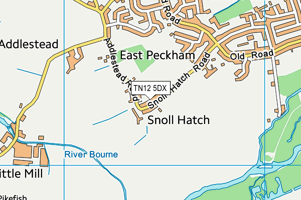 TN12 5DX map - OS VectorMap District (Ordnance Survey)