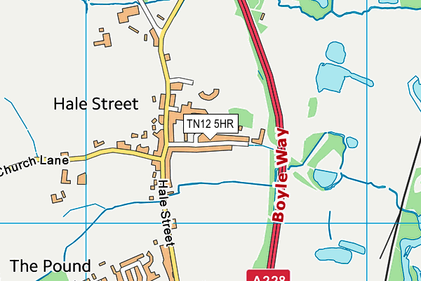 TN12 5HR map - OS VectorMap District (Ordnance Survey)