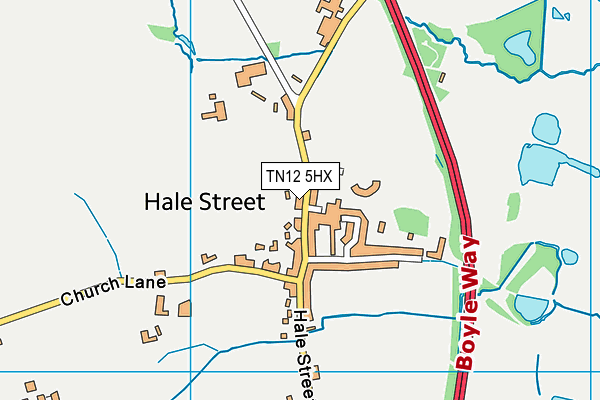 TN12 5HX map - OS VectorMap District (Ordnance Survey)