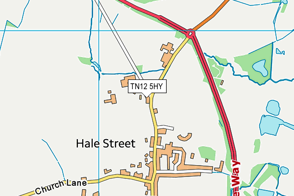 TN12 5HY map - OS VectorMap District (Ordnance Survey)