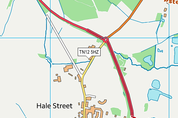 TN12 5HZ map - OS VectorMap District (Ordnance Survey)