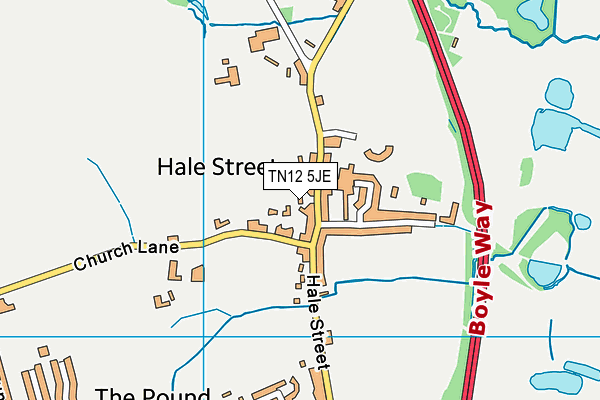 TN12 5JE map - OS VectorMap District (Ordnance Survey)