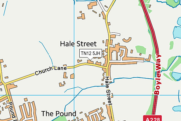 TN12 5JH map - OS VectorMap District (Ordnance Survey)