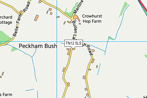 TN12 5LS map - OS VectorMap District (Ordnance Survey)