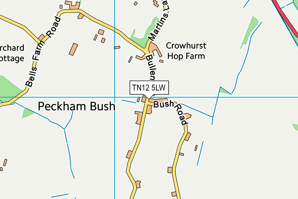 TN12 5LW map - OS VectorMap District (Ordnance Survey)