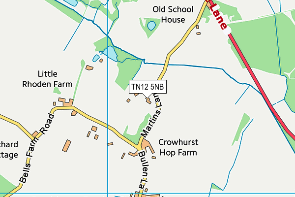 TN12 5NB map - OS VectorMap District (Ordnance Survey)