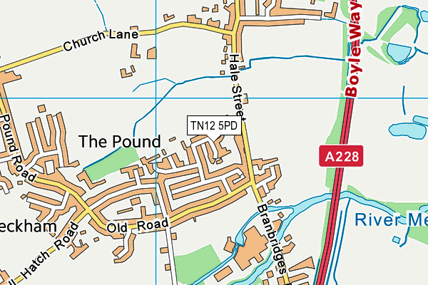 TN12 5PD map - OS VectorMap District (Ordnance Survey)