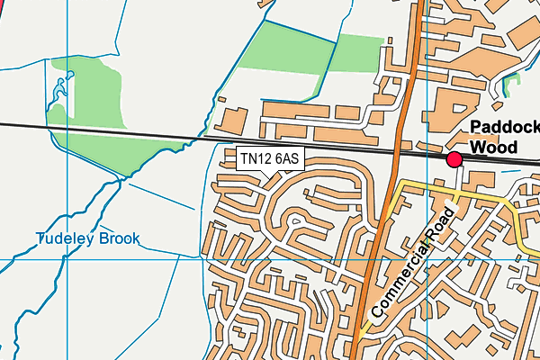 TN12 6AS map - OS VectorMap District (Ordnance Survey)