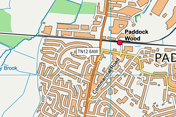 TN12 6AW map - OS VectorMap District (Ordnance Survey)