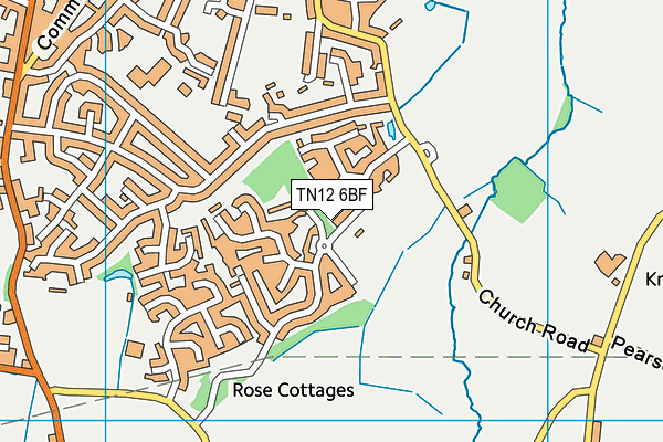 Green Lane (Paddock Wood) map (TN12 6BF) - OS VectorMap District (Ordnance Survey)