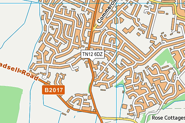 TN12 6DZ map - OS VectorMap District (Ordnance Survey)