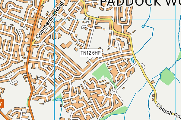 TN12 6HP map - OS VectorMap District (Ordnance Survey)