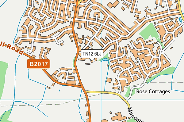 TN12 6LJ map - OS VectorMap District (Ordnance Survey)
