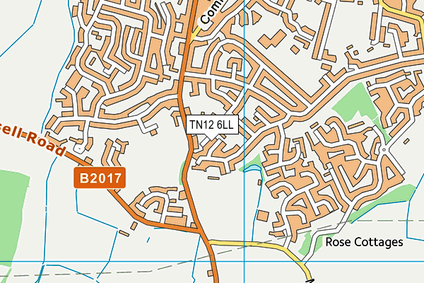 TN12 6LL map - OS VectorMap District (Ordnance Survey)