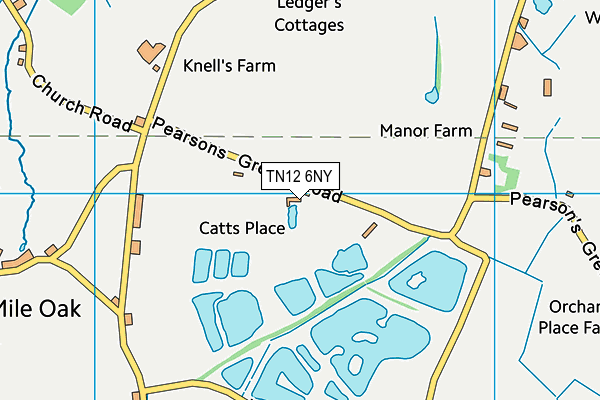 Elm Tree Playing Fields map (TN12 6NY) - OS VectorMap District (Ordnance Survey)