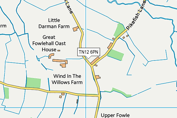 TN12 6PN map - OS VectorMap District (Ordnance Survey)