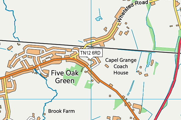 Capel Recreation Ground map (TN12 6RD) - OS VectorMap District (Ordnance Survey)