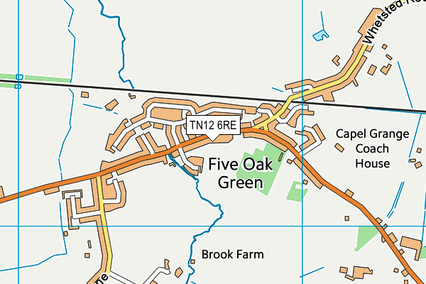 TN12 6RE map - OS VectorMap District (Ordnance Survey)