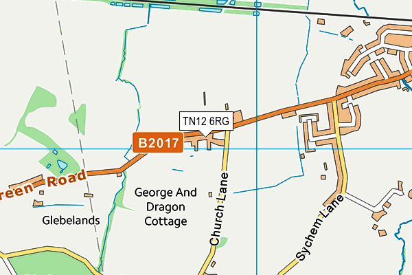 TN12 6RG map - OS VectorMap District (Ordnance Survey)