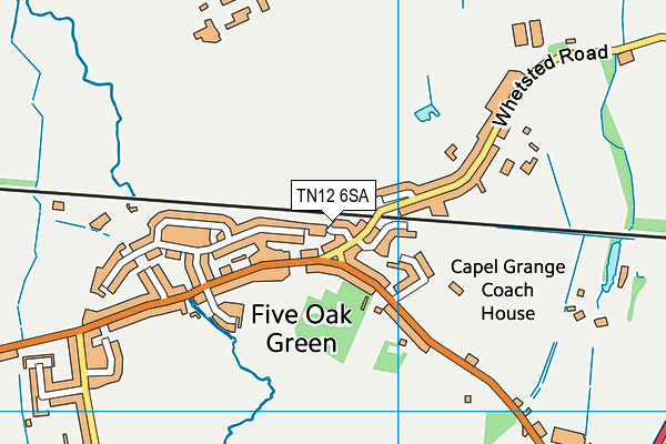 TN12 6SA map - OS VectorMap District (Ordnance Survey)